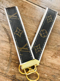 Upcycled LV Keychain, 6"